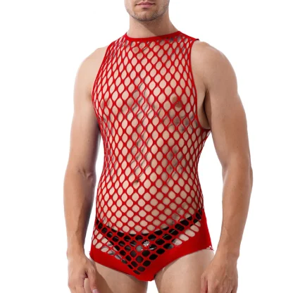 Fishnet Sleeveless Bandage Jumpsuit - Image 2