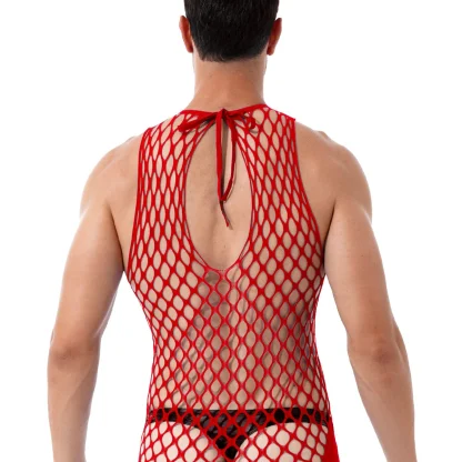 Fishnet Sleeveless Bandage Jumpsuit - Image 3
