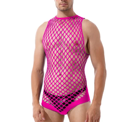 Fishnet Sleeveless Bandage Jumpsuit - Image 4