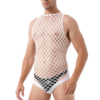 Fishnet Sleeveless Bandage Jumpsuit - Image 5