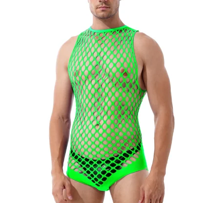 Fishnet Sleeveless Bandage Jumpsuit