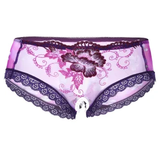 Floral Lace Open Crotch Panty